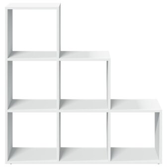 Kamerscherm / boekenkast 3-laags 99x29x99 cm bewerkt hout wit 5