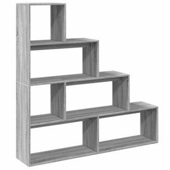 Kamerscherm / boekenkast 143,5x29x143,5 cm hout grijs sonoma 2