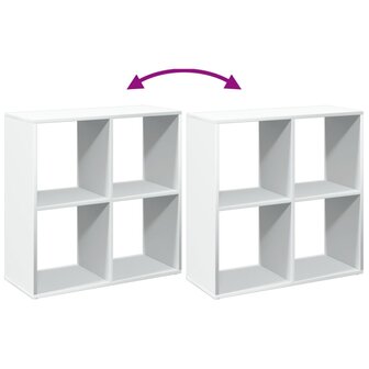 Kamerscherm / boekenkast 69,5x29x69,5 cm bewerkt hout wit 8