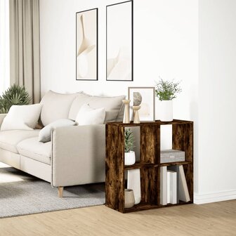 Kamerscherm / boekenkast 69,5x29x69,5 cm hout gerookt eiken 4