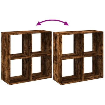 Kamerscherm / boekenkast 69,5x29x69,5 cm hout gerookt eiken 8