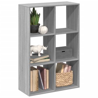 Kamerscherm / boekenkast 69,5x29x103,5 cm hout grijs sonoma 1