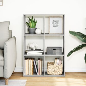 Kamerscherm / boekenkast 69,5x29x103,5 cm hout grijs sonoma 3