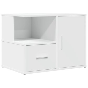 Hoekkast 160x40x45 cm bewerkt hout wit 8