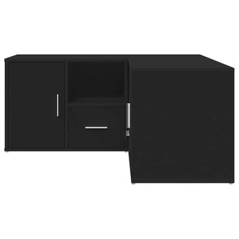 Hoekkast 160x40x45 cm bewerkt hout zwart 9