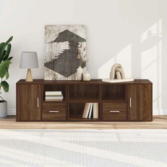 Hoekkast 160x40x45 cm bewerkt hout bruin eikenkleurig 3