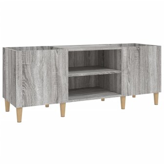 Platenkast 121x38x48 cm bewerkt hout grijs sonoma eikenkleurig 2