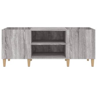 Platenkast 121x38x48 cm bewerkt hout grijs sonoma eikenkleurig 5