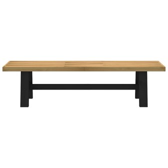 Eetbank NOAIN A-vormige poten 180x40x45 cm massief hout 3