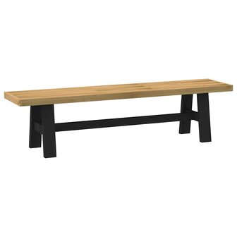 Eetbank NOAIN A-vormige poten 180x40x45 cm massief hout 5