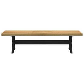 Eetbank NOAIN X-vormige poten 180x40x45 cm massief hout 3