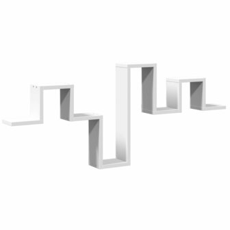 Wandschap 104,5x10x43 cm bewerkt hout wit 2
