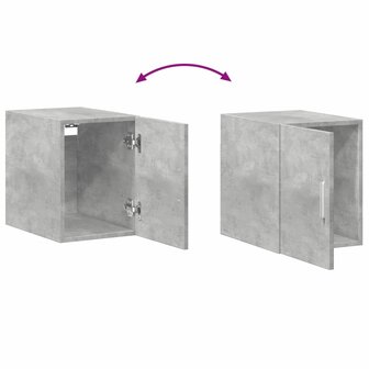 Wandkast 30x42,5x40 cm bewerkt hout betongrijs 7