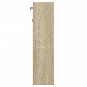 Vitrinekast 100x15x58 cm bewerkt hout sonoma eikenkleurig 5