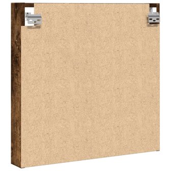 Vitrinekast 60x8,5x58 cm bewerkt hout gerookt eikenkleurig 6