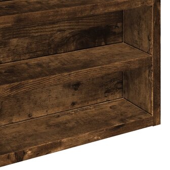 Vitrinekast 60x8,5x58 cm bewerkt hout gerookt eikenkleurig 7