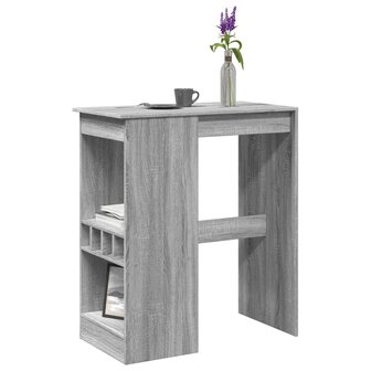 Bartafel met rekken 90x47,5x103,5 cm bewerkt hout grijs sonoma 1