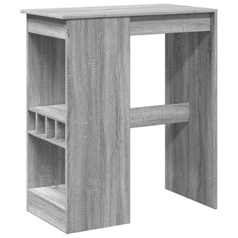Bartafel met rekken 90x47,5x103,5 cm bewerkt hout grijs sonoma 2
