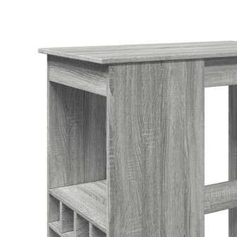 Bartafel met rekken 90x47,5x103,5 cm bewerkt hout grijs sonoma 7