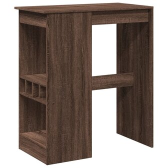 Bartafel met rekken 90x47,5x103,5 cm bewerkt hout bruin eiken 2