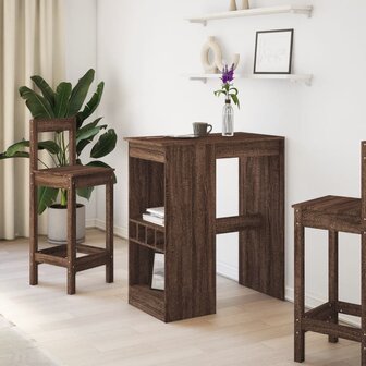 Bartafel met rekken 90x47,5x103,5 cm bewerkt hout bruin eiken 3