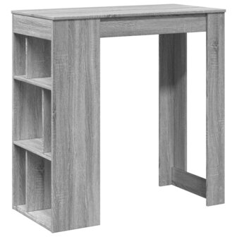 Bartafel met rekken 102x50x103,5 cm bewerkt hout grijs sonoma 2