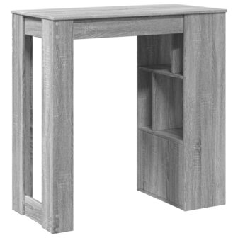 Bartafel met rekken 102x50x103,5 cm bewerkt hout grijs sonoma 6