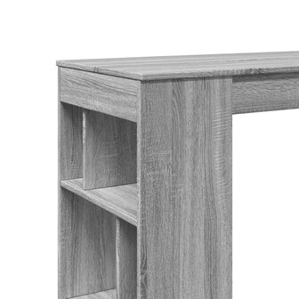 Bartafel met rekken 102x50x103,5 cm bewerkt hout grijs sonoma 7