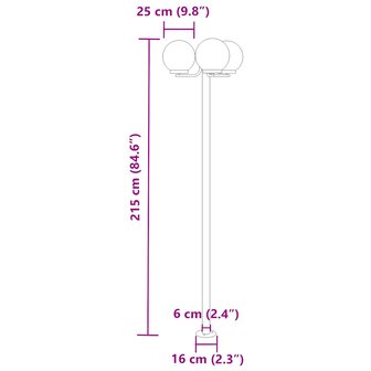 Vloerlamp voor buiten 2 st 215 cm roestvrij staal zilverkleurig 7