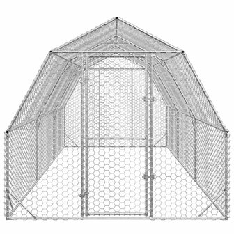 Kippenren 2,5x6x2,25 m gegalvaniseerd staal 3