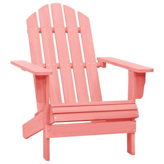 Tuinstoel Adirondack massief vurenhout roze 1
