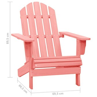 Tuinstoel Adirondack massief vurenhout roze 6