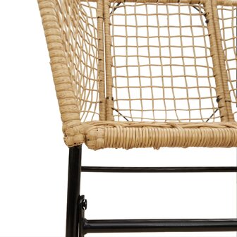 Tuinstoel bruin poly rattan 2 st 8