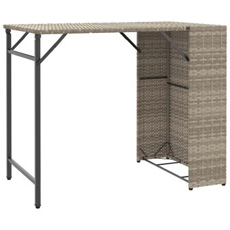 5-delige Tuinset inklapbaar poly rattan lichtgrijs  4