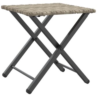 5-delige Tuinset inklapbaar poly rattan lichtgrijs  6