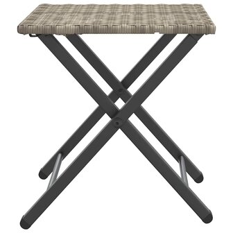 5-delige Tuinset inklapbaar poly rattan lichtgrijs  7