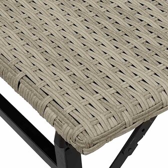 5-delige Tuinset inklapbaar poly rattan lichtgrijs  9