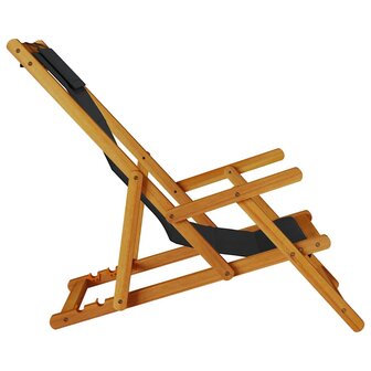 Strandstoel inklapbaar met armleuningen acaciahout en textileen 6