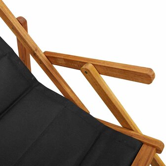 Strandstoel inklapbaar met armleuningen acaciahout en textileen 9