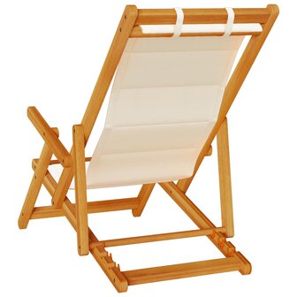 Strandstoel inklapbaar met armleuningen acaciahout en textileen 7