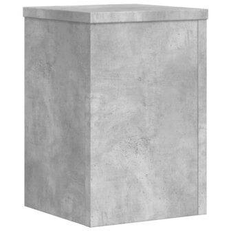 Plantenstandaards 2 st 25x25x35 cm bewerkt hout betongrijs 7