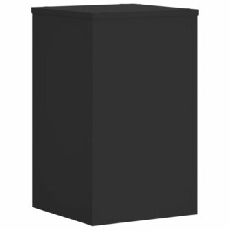 Plantenstandaards 2 st 30x30x50 cm bewerkt hout zwart 4