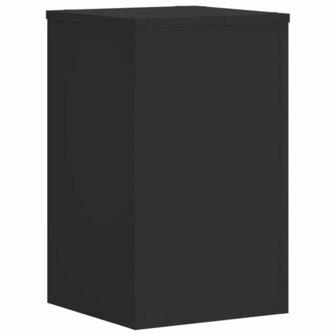 Plantenstandaards 2 st 30x30x50 cm bewerkt hout zwart 7