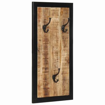 Kapstok 40x2x80 cm massief ruw mangohout 1