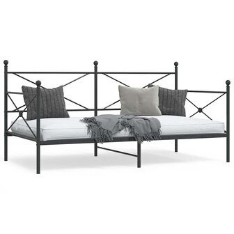 Slaapbank zonder matras 107x203 cm staal zwart 1