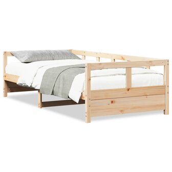Slaapbank 90x200 cm massief grenenhout naturel 2