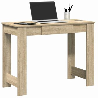 Bureau 100x45x75 cm bewerkt hout sonoma eikenkleurig 1
