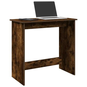 Bureau 80x40x75 cm bewerkt hout gerookt eikenkleurig 1