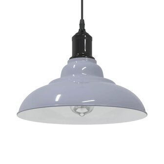 Hanglamp in hoogte verstelbaar E27 &Oslash;31 cm metaal glanzend grijs 1