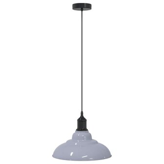 Hanglamp in hoogte verstelbaar E27 &Oslash;31 cm metaal glanzend grijs 2